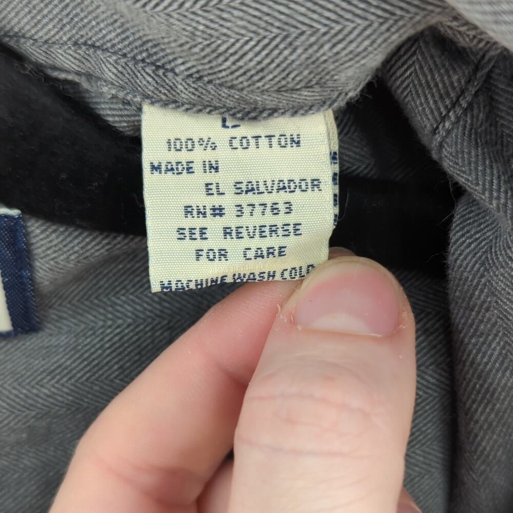 Oleg Cassini Shirt Mens Large Gray Charcoal Casual Retro Button Down Classic - Picture 7 of 9